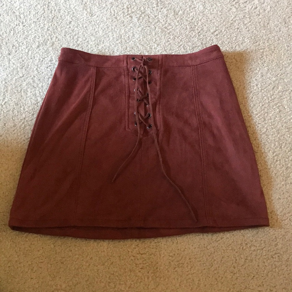 Suede burnt orange forever 21 skirt size 27